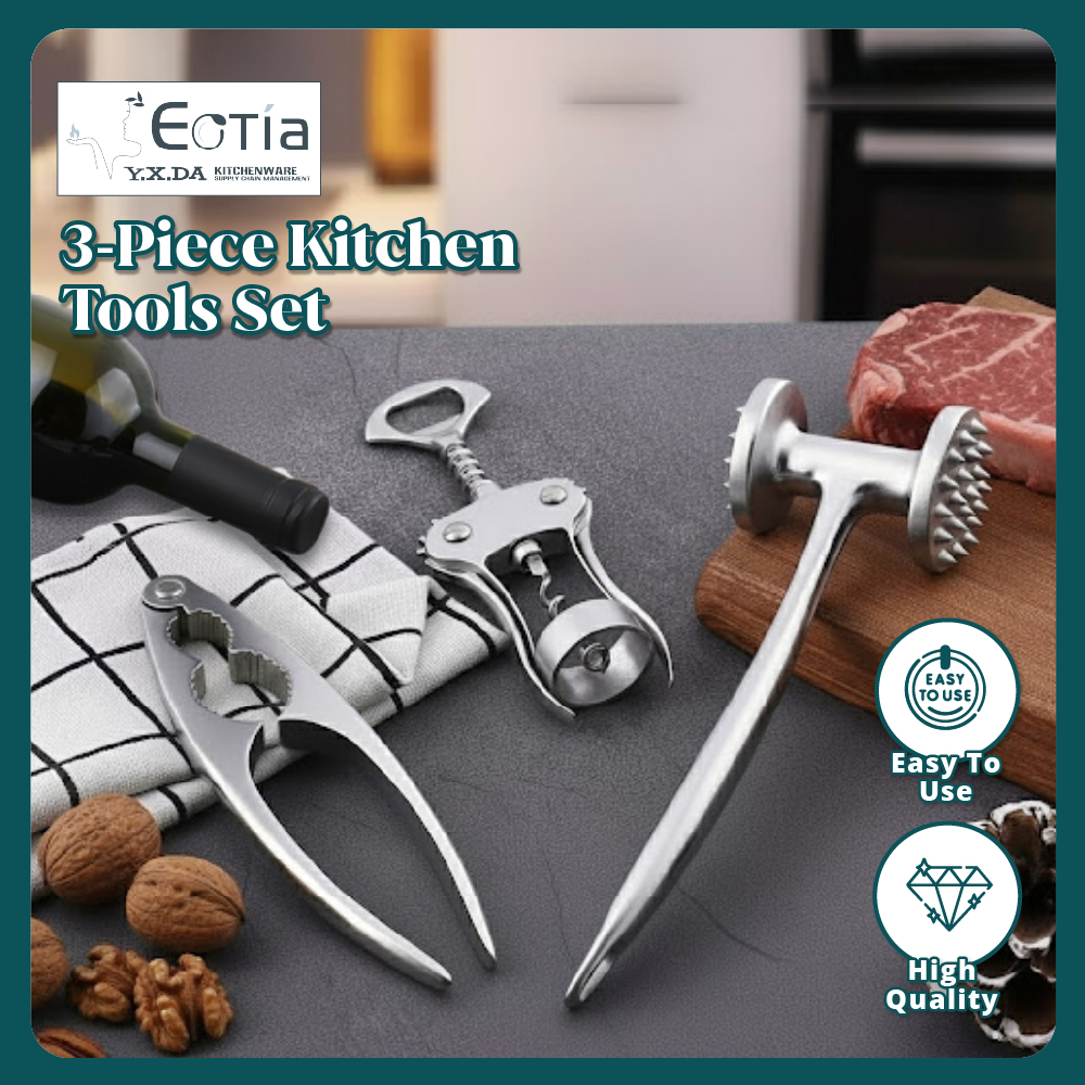 Table Matters - EOTIA Kitchen Tools [Bottle Opener | Meat Mallet | Nutcracker]