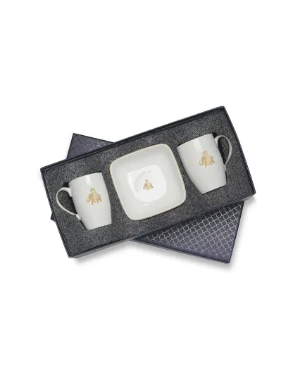 VOLA - [Set of 4] Gaj - 2 Mugs & 2 Square Bowls