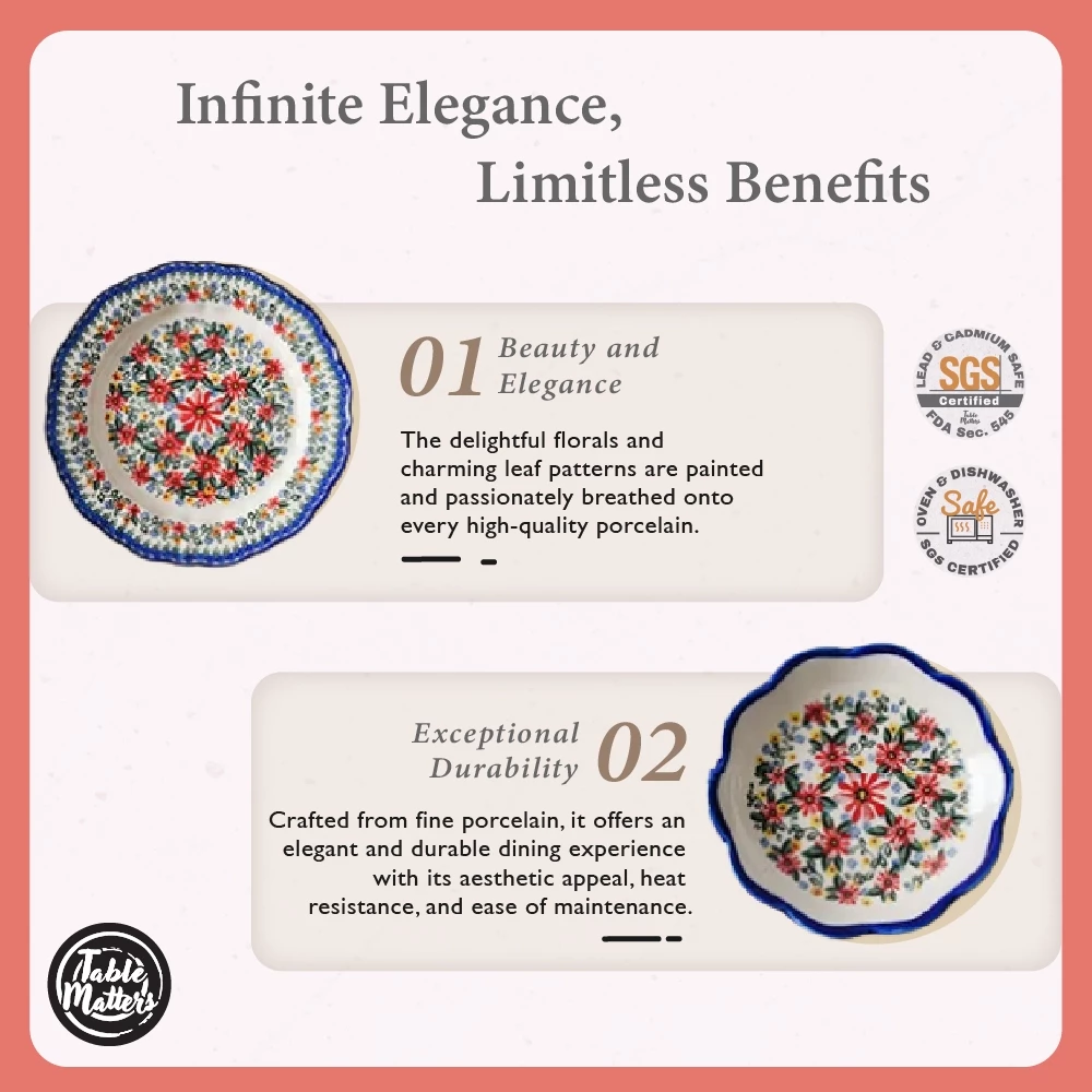 [Table Matters] Exotic Bloom Dinnerware Set [Plate | Bowl | Mug | Utensil Holder]
