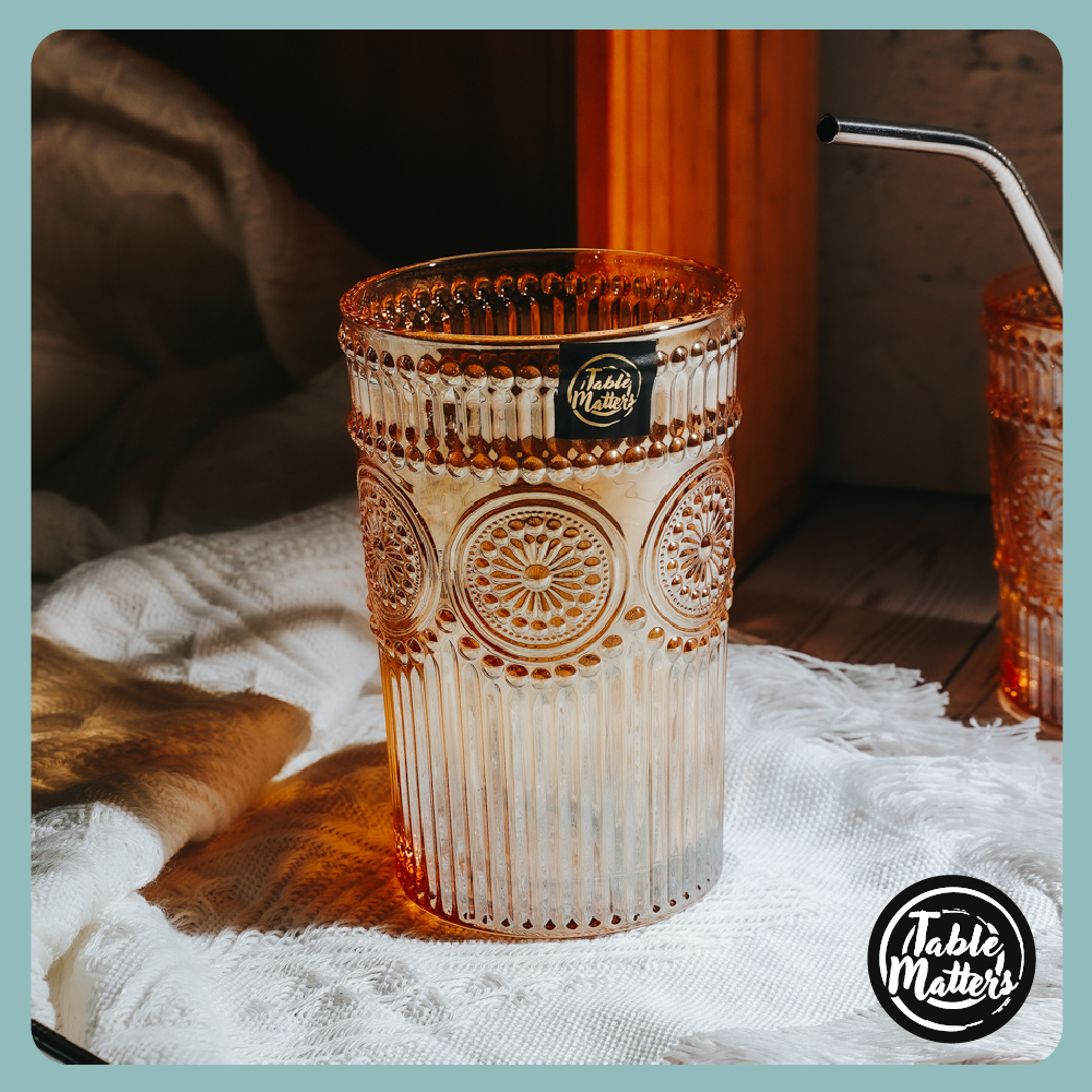 TAIKYU Lace Drinking Glass - 300ml/400ml (Original/Pearl/Amber)