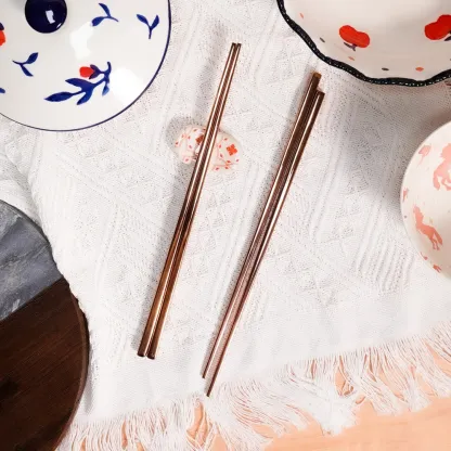 Waltz 4 Pair Stainless Steel Chopstick Collection Set