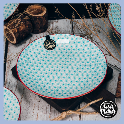 Table Matters - Starry Blue  - 6 inch Dessert Plate / 8 inch Rice Plate / 10.5 inch Dinner Plate