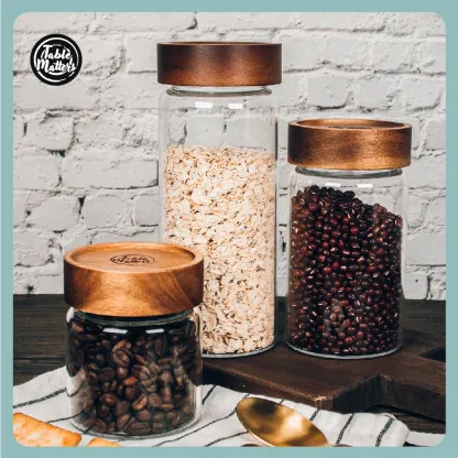 TAIKYU Acacia Airtight Storage Jar Collection - 330ml | 580ml | 800ml