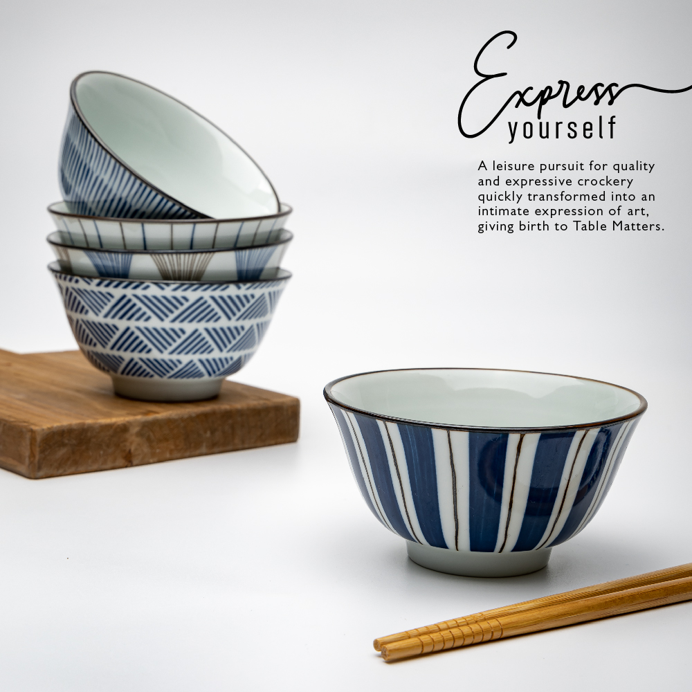 Kakudo Assorted 5.25 inch Rice Bowl (Set of 5)