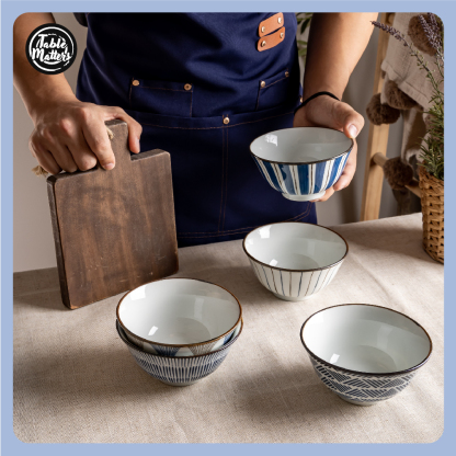 Kakudo Assorted 5.25 inch Rice Bowl (Set of 5)