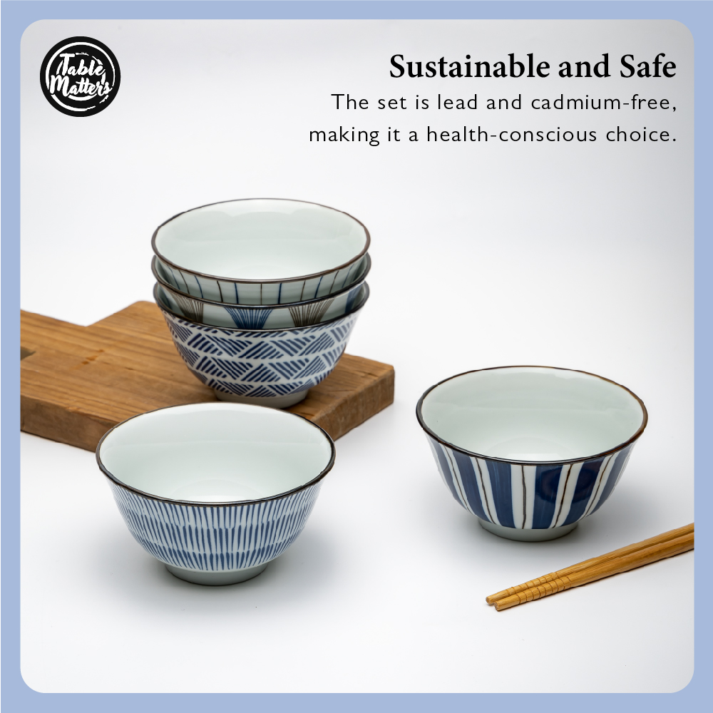Kakudo Assorted 5.25 inch Rice Bowl (Set of 5)