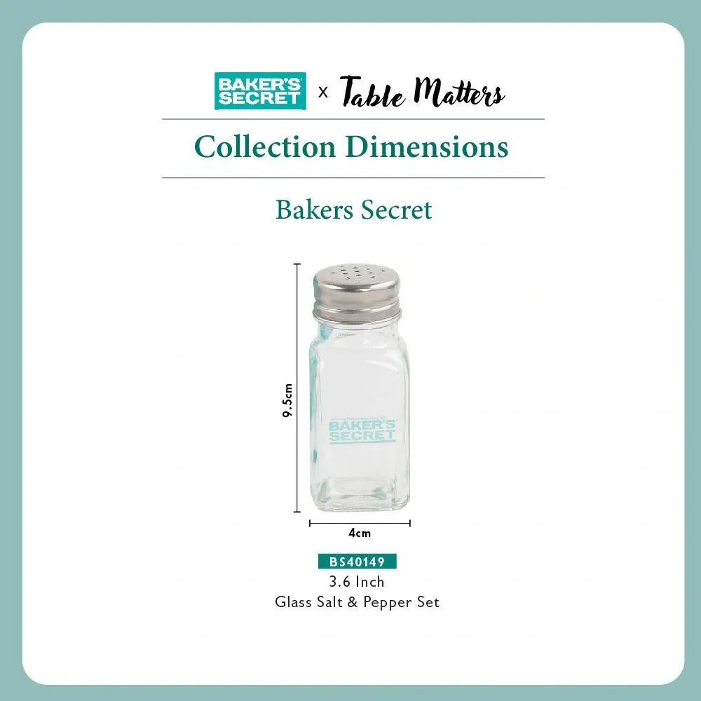 Baker's Secret Condiments | Salt and Pepper | Cheese Shaker Collection