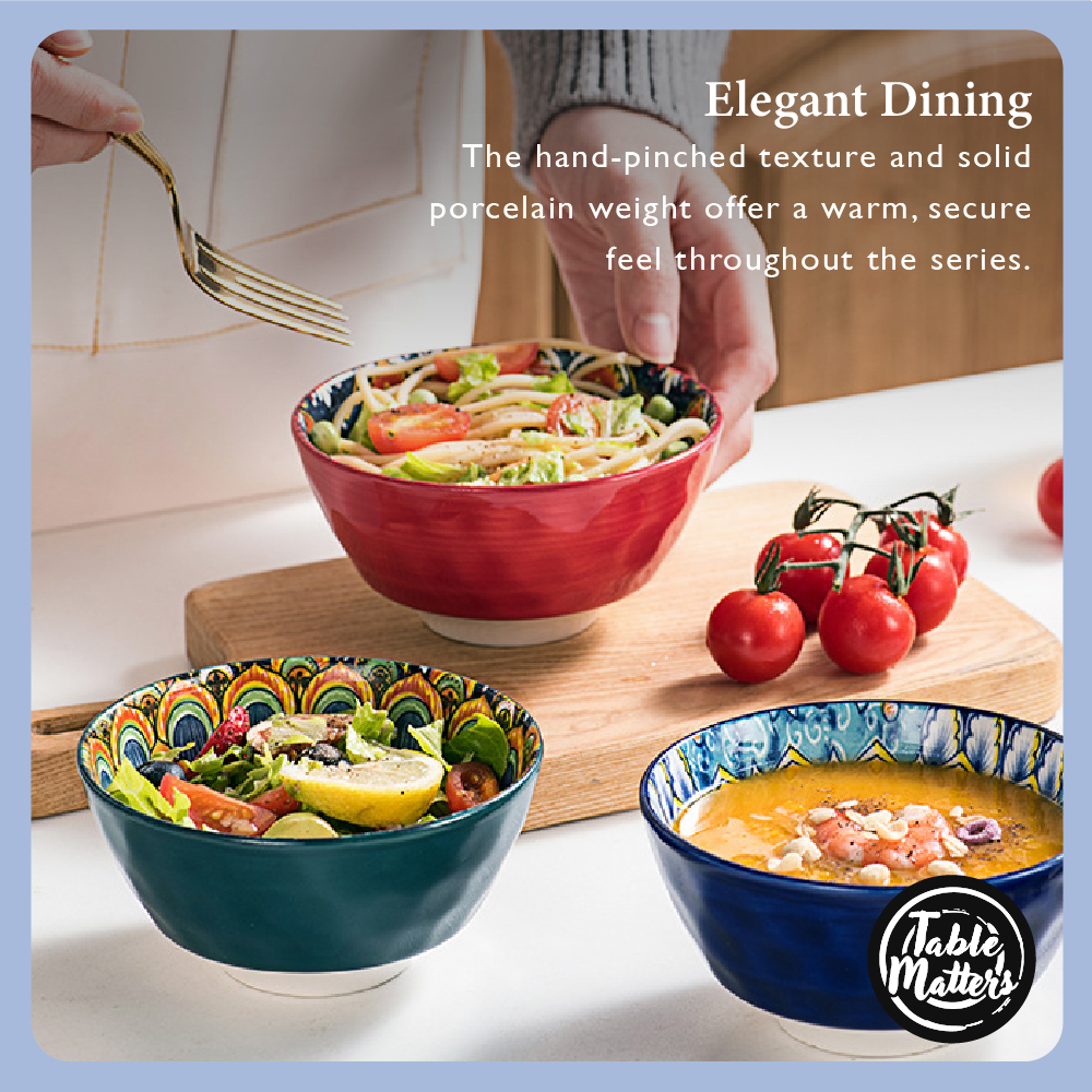 Table Matters - Set of 4] Bohemian 6inch Soup Bowl [Soup Bolw| Serving Bowl]