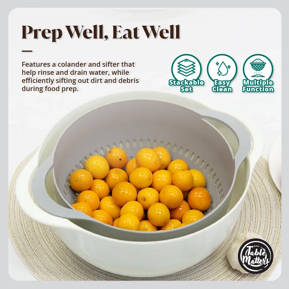 CASA 8pcs Nestable Kitchen Mixing Bowl Set