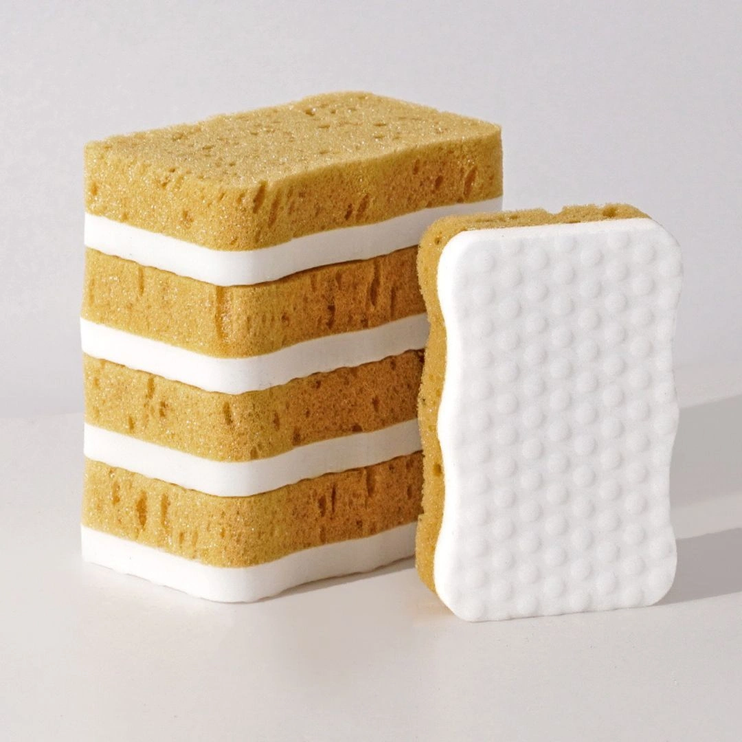 CleanJoy Multi-Use Non-Scratch Sponges (Pack of 4/5) 3 Type - Rectangle|Wave|S-Shaped
