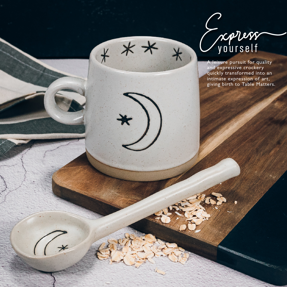 Bundle Deal - Celestial Coffee Mug & Cereal Spoon Set - Set of 8
