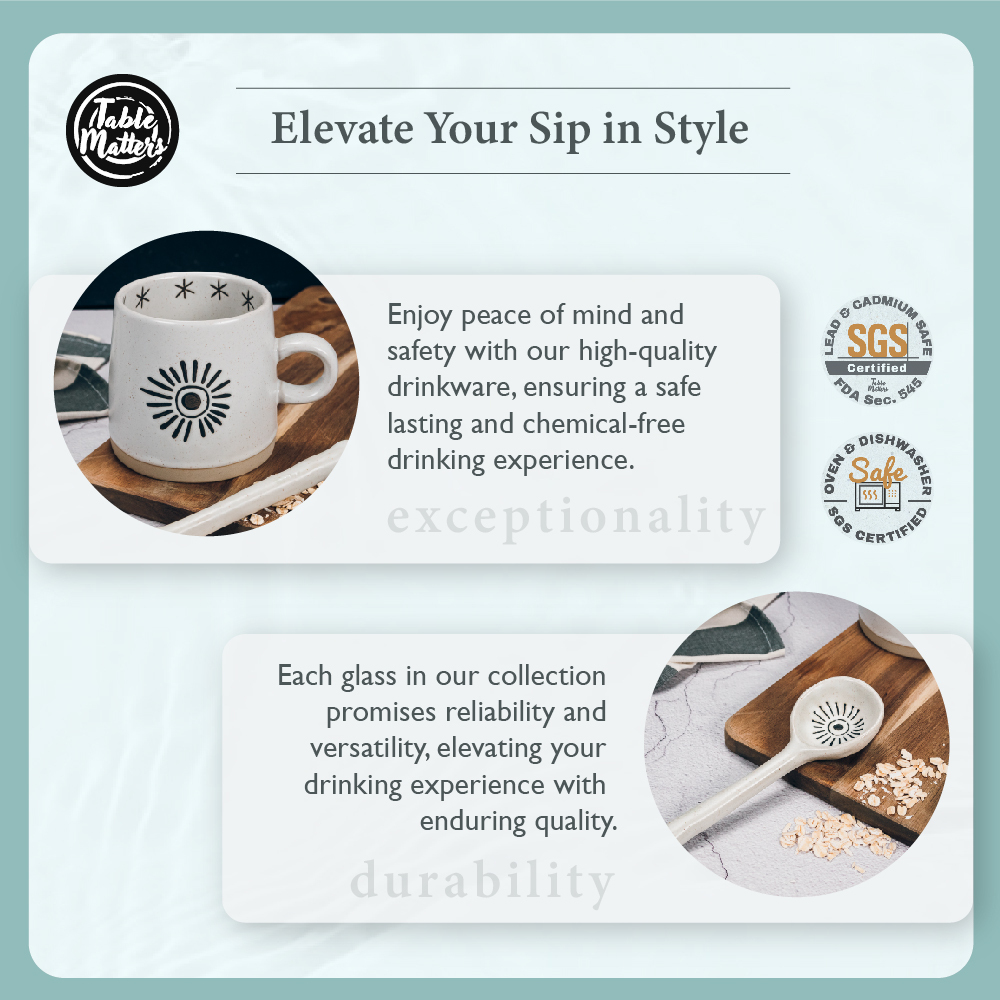 Bundle Deal - Celestial Coffee Mug & Cereal Spoon Set - Set of 8