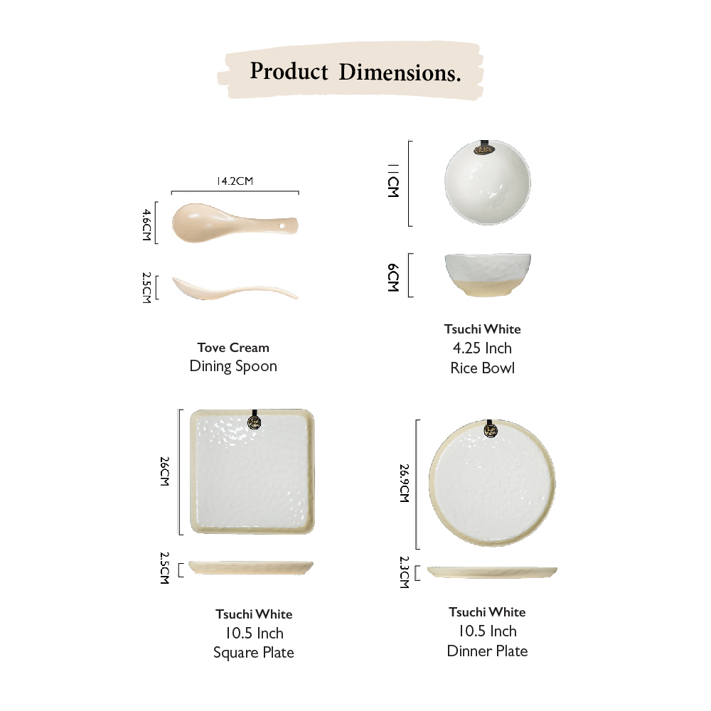 Bundle Deal - 7PCS Tsuchi White Collection Set