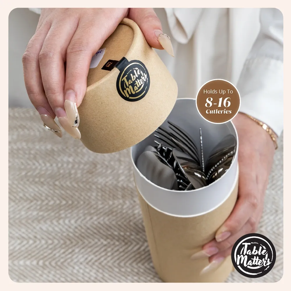 Table Matters - Cylindrical Cutlery Gift Box (Dia: 8.5cm)