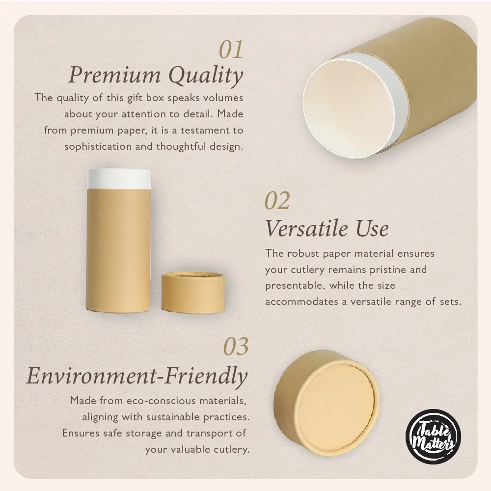 Table Matters - Cylindrical Cutlery Gift Box (Dia: 8.5cm)