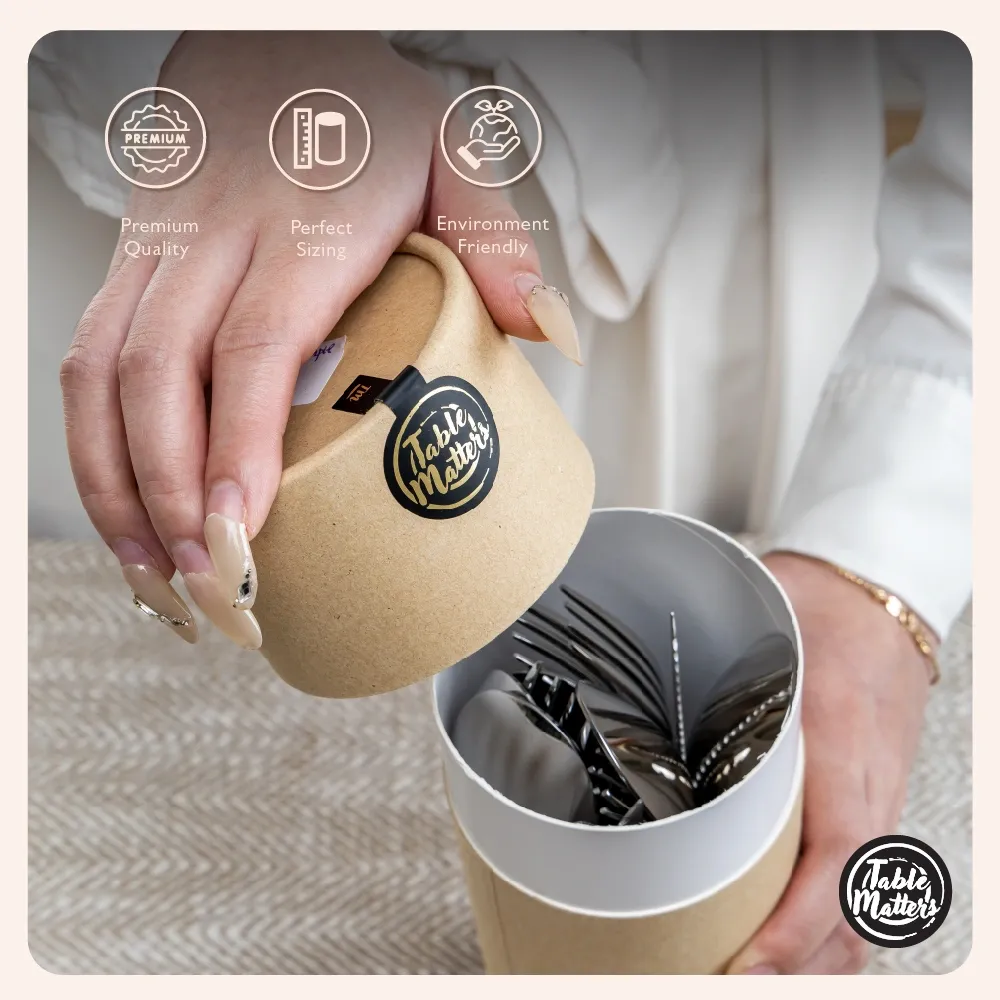 Table Matters - Cylindrical Cutlery Gift Box (Dia: 8.5cm)