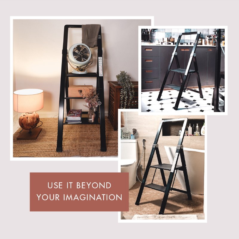 'SLIM' Aluminium 3 Tier | 4 Tier Ladder
