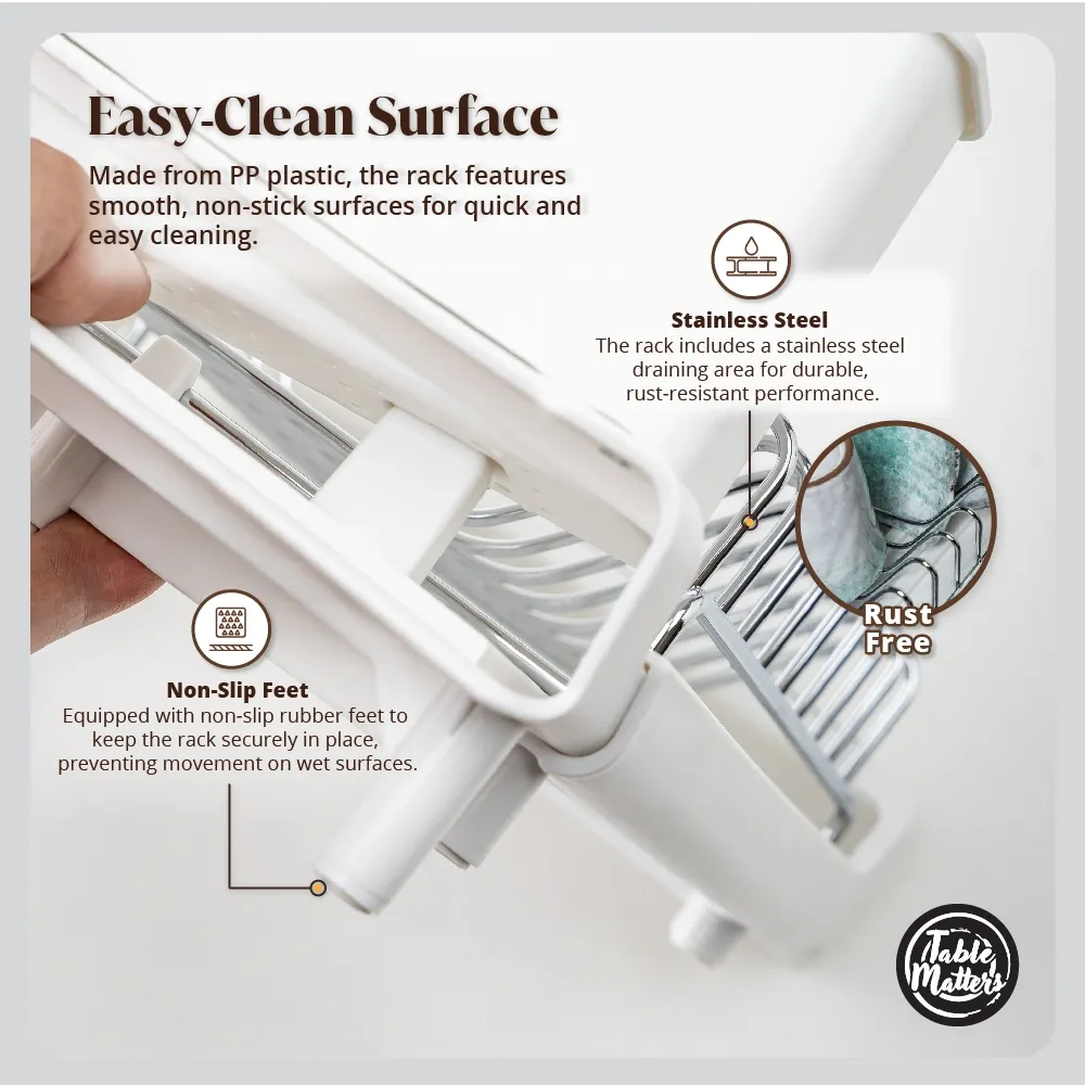 DishDolly Extendable Dish Drainer Rack