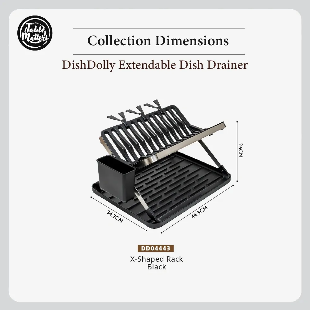 DishDolly X-Shape Dish Drainer Rack