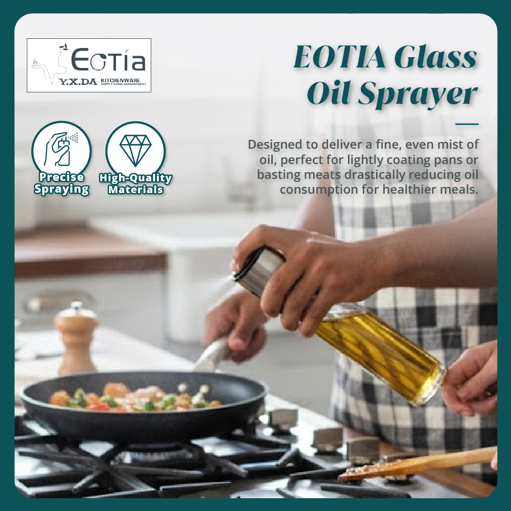Table Matters - EOTIA Glass Oil Sprayer & Pepper Mill Set [ Glass Oil Sprayer| Pepper Mill Set]