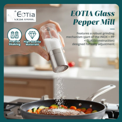 Table Matters - EOTIA Glass Oil Sprayer & Pepper Mill Set [ Glass Oil Sprayer| Pepper Mill Set]