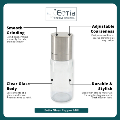 Table Matters - EOTIA Glass Oil Sprayer & Pepper Mill Set [ Glass Oil Sprayer| Pepper Mill Set]