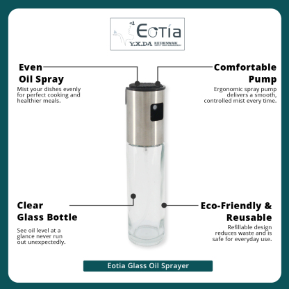 Table Matters - EOTIA Glass Oil Sprayer & Pepper Mill Set [ Glass Oil Sprayer| Pepper Mill Set]