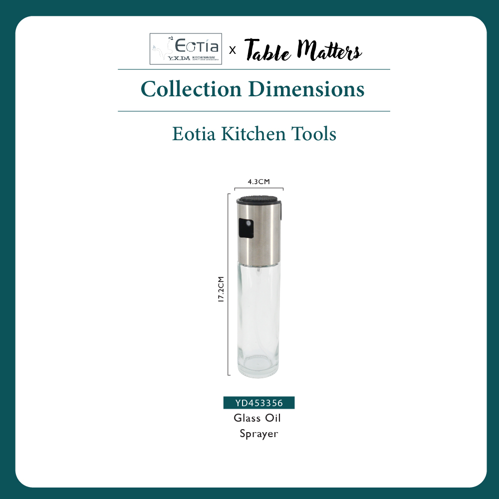 Table Matters - EOTIA Glass Oil Sprayer & Pepper Mill Set [ Glass Oil Sprayer| Pepper Mill Set]