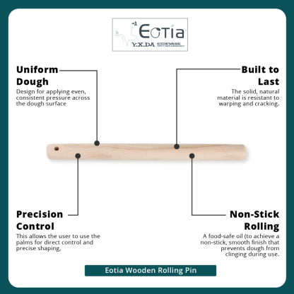 Table Matters - EOTIA Wooden Rolling Pin [Rolling Pin]