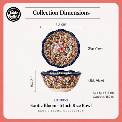 [Table Matters] Exotic Bloom Dinnerware Set [Plate | Bowl | Mug | Utensil Holder]