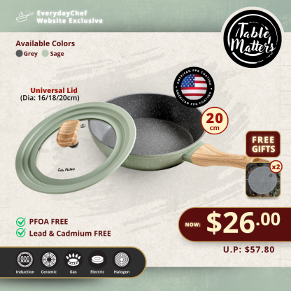 Everyday Chef: 20CM Fry Pan + Lid Kit