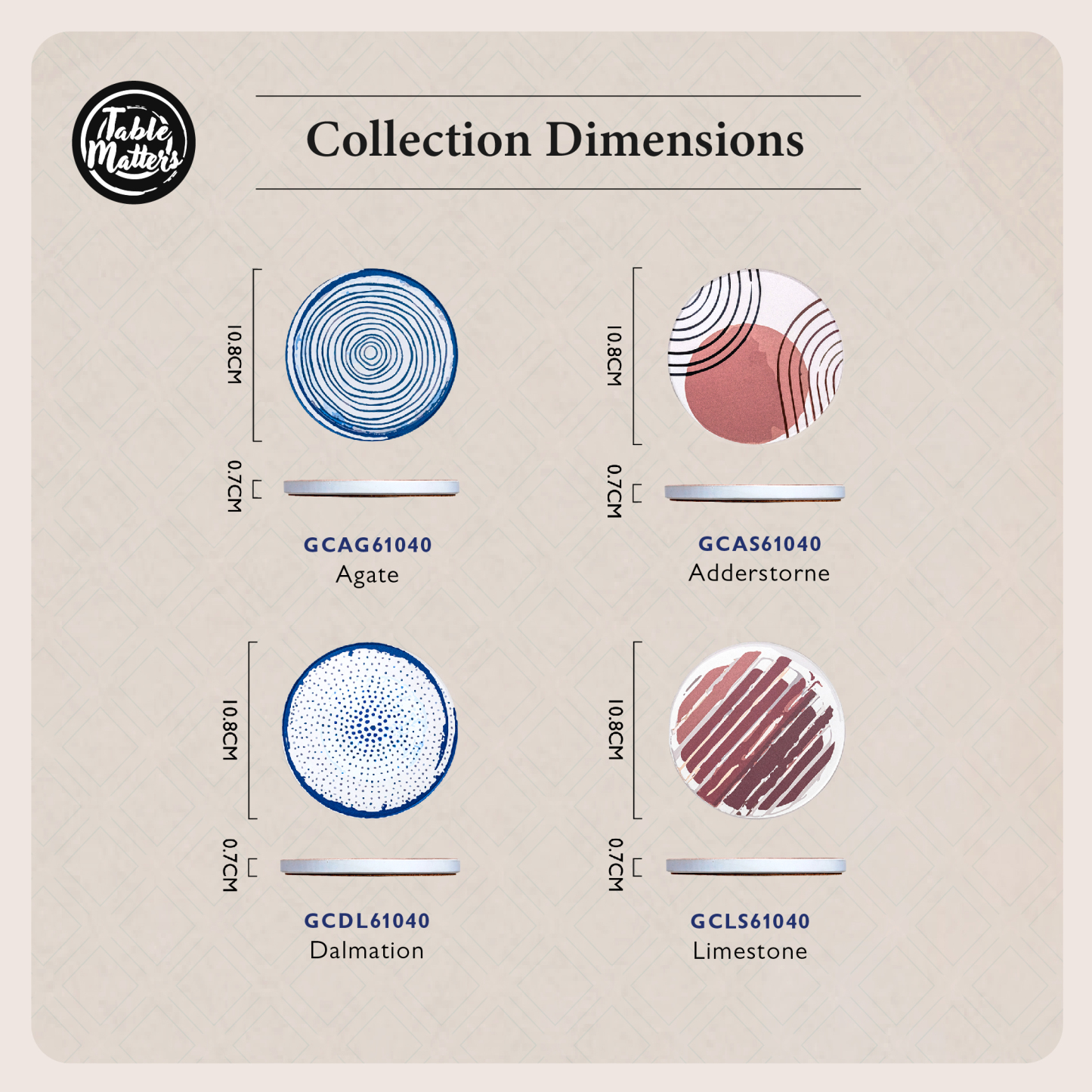 Assorted Gaia Cup Coaster Set