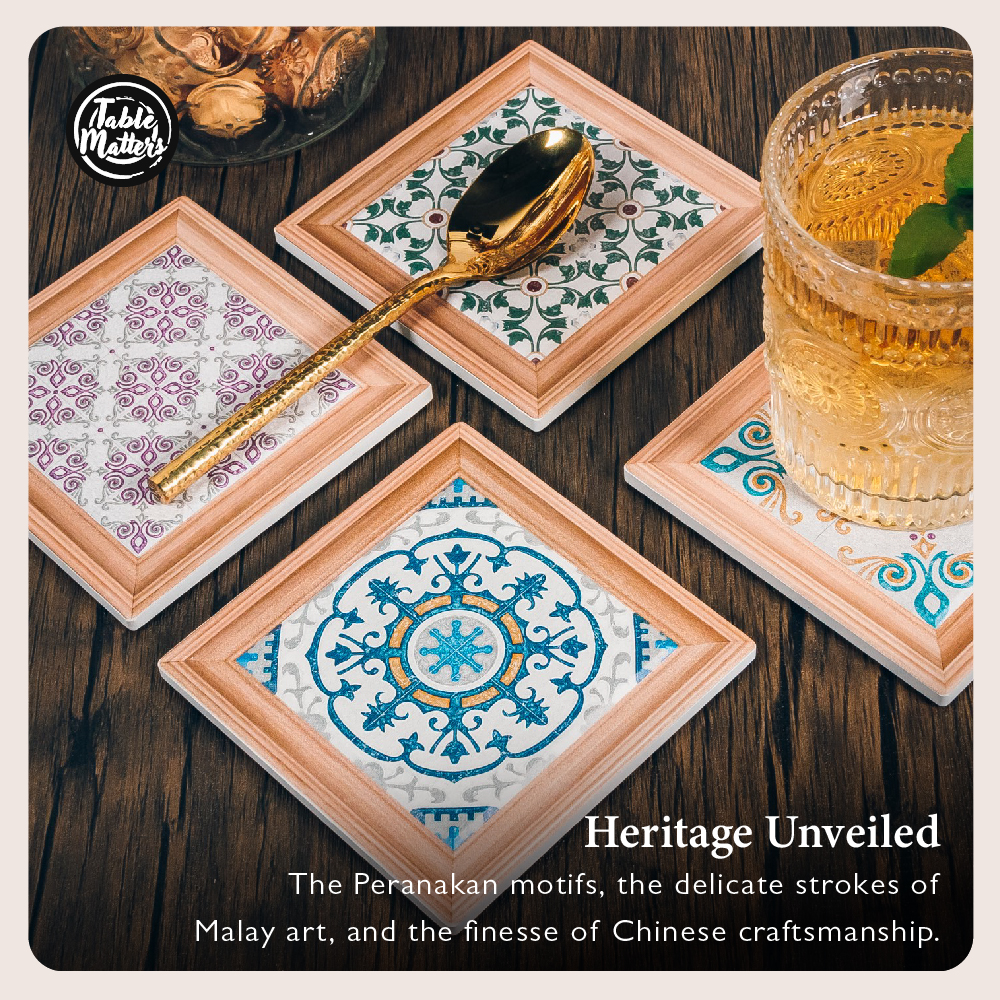 HERITAGE Cup Coaster-Emerald - Set of 2