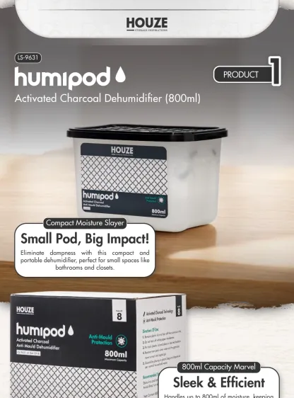 Bundle Deal - 36pcs Humipod Disposable Activated Charcoal Dehumidifier Brand Box (Worth Up To SGD193)