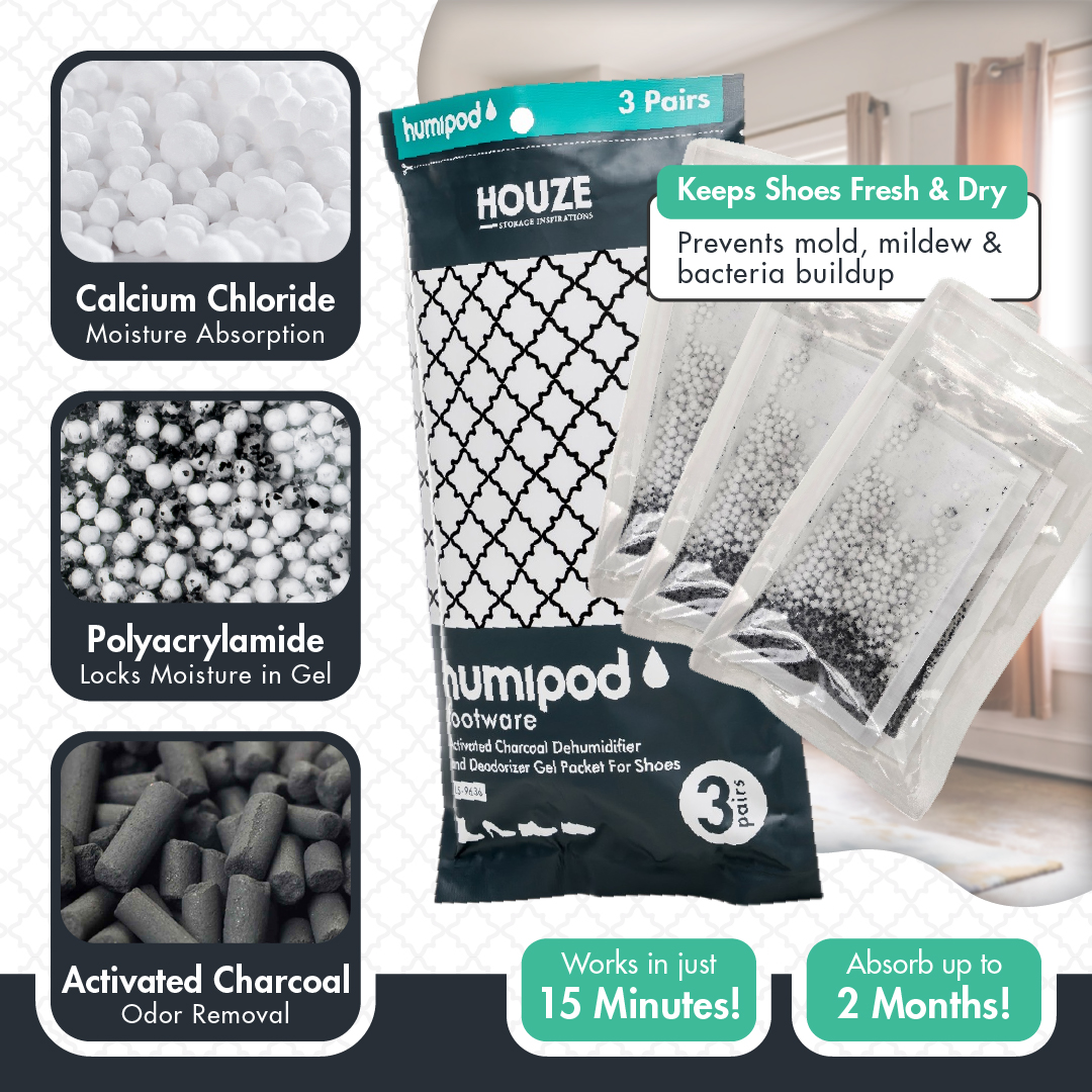 HOUZE - HUMIPOD 'Gel Packet For Shoes' Activated Charcoal Dehumidifier