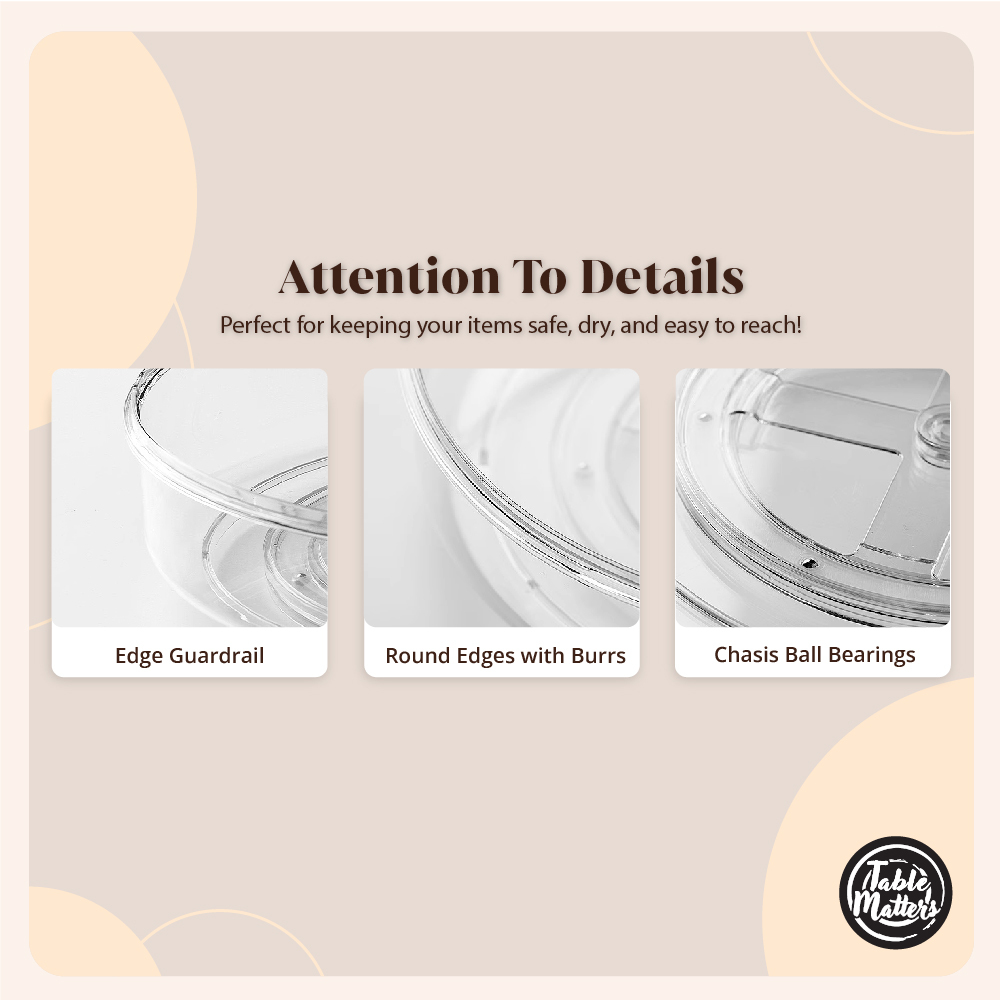 KLEAR 12.2inch/31cm Storage Turntable Lazy Susan Organizer Collection