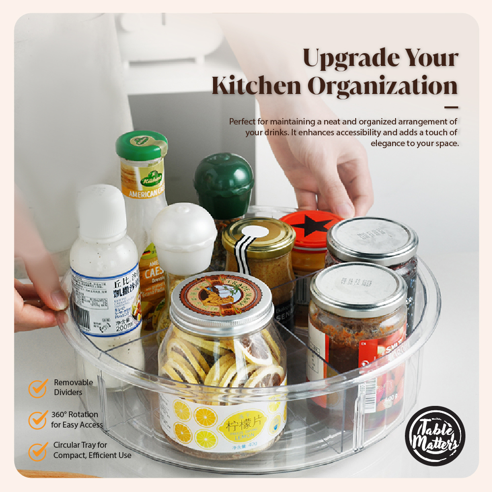KLEAR 12.2inch/31cm Storage Turntable Lazy Susan Organizer Collection