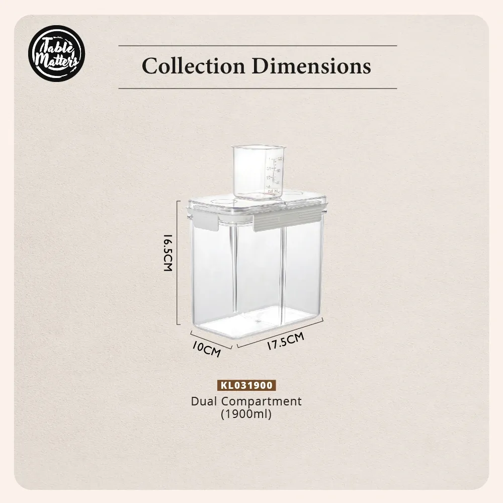 KLEAR Airtight Food Grade Compartment Storage Container Collection