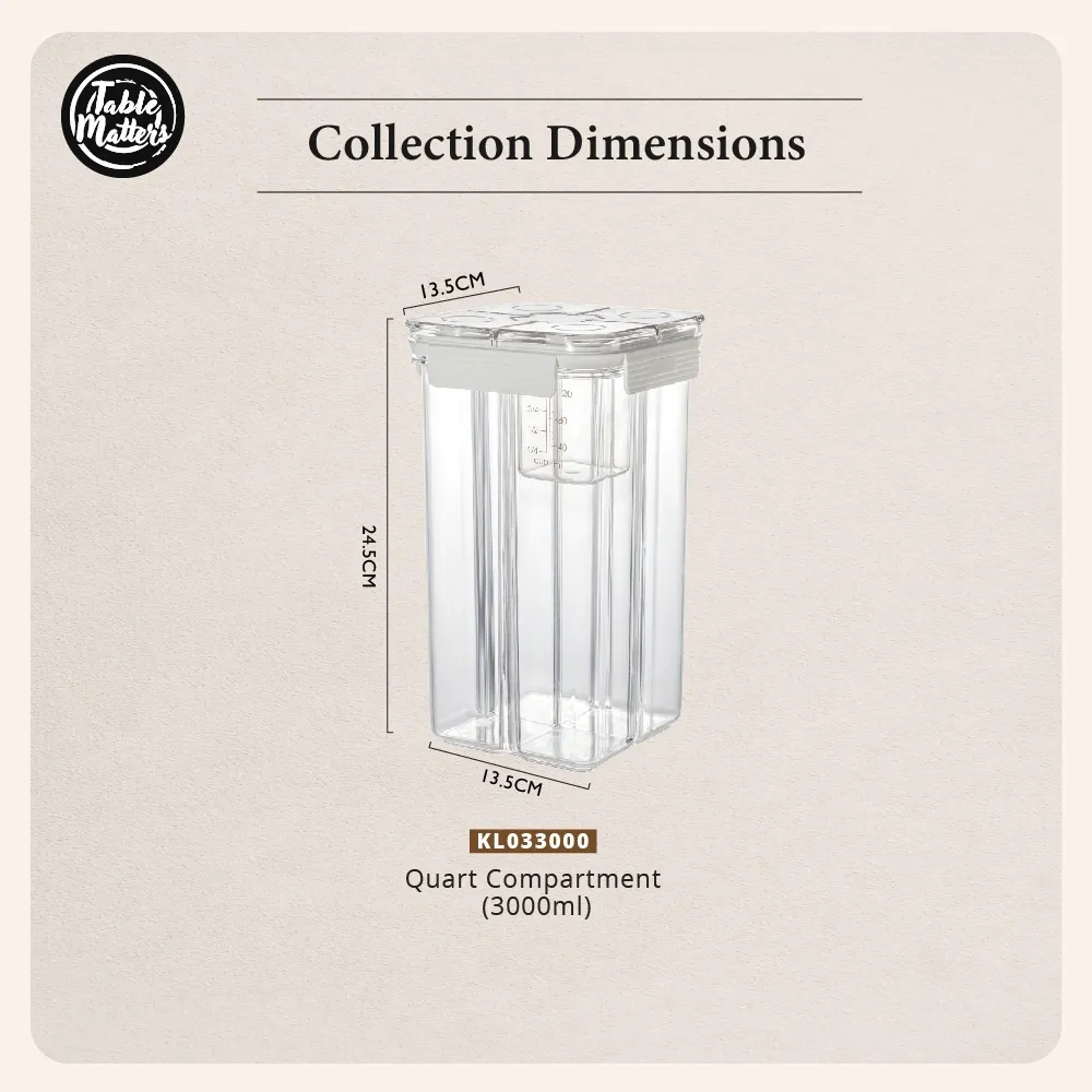 KLEAR Airtight Food Grade Compartment Storage Container Collection