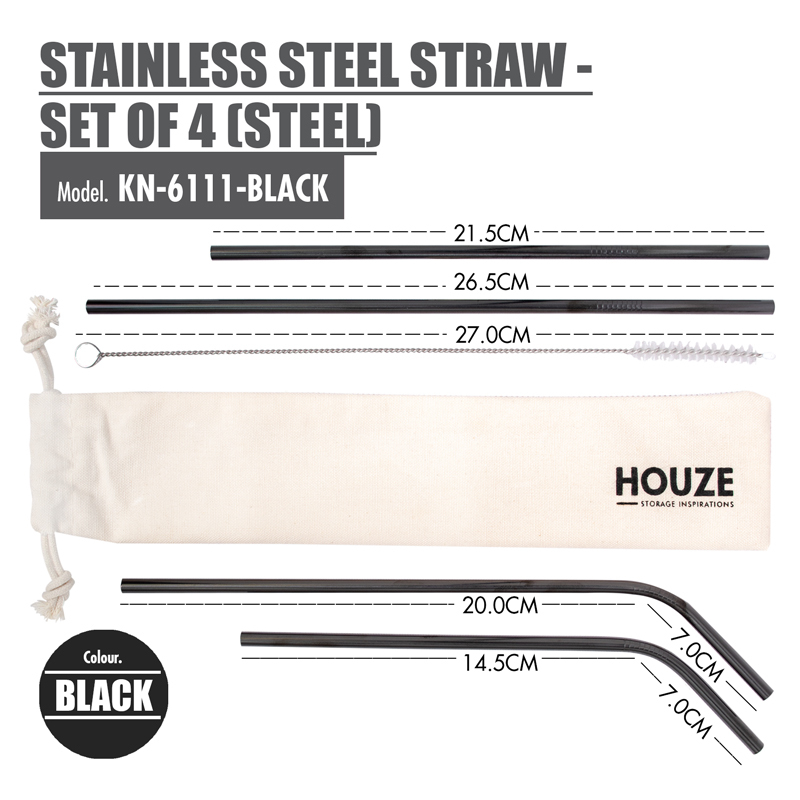 Stainless Steel Straw Collection Set