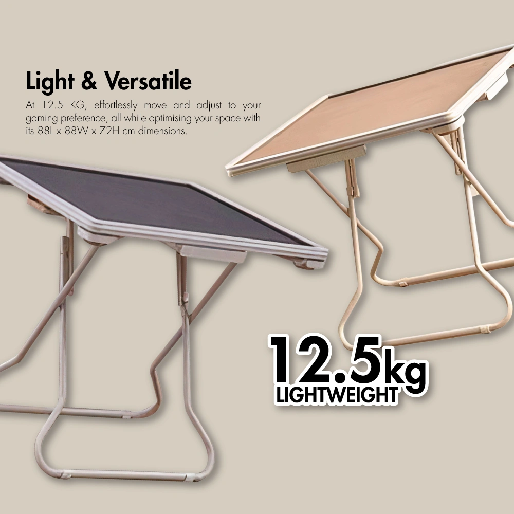 HOUZE - Zen Suede Mahjong Table 2 Color - Wooden | Foldable | Unique | Durable