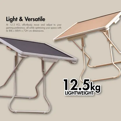 HOUZE - Zen Suede Mahjong Table 2 Color - Wooden | Foldable | Unique | Durable