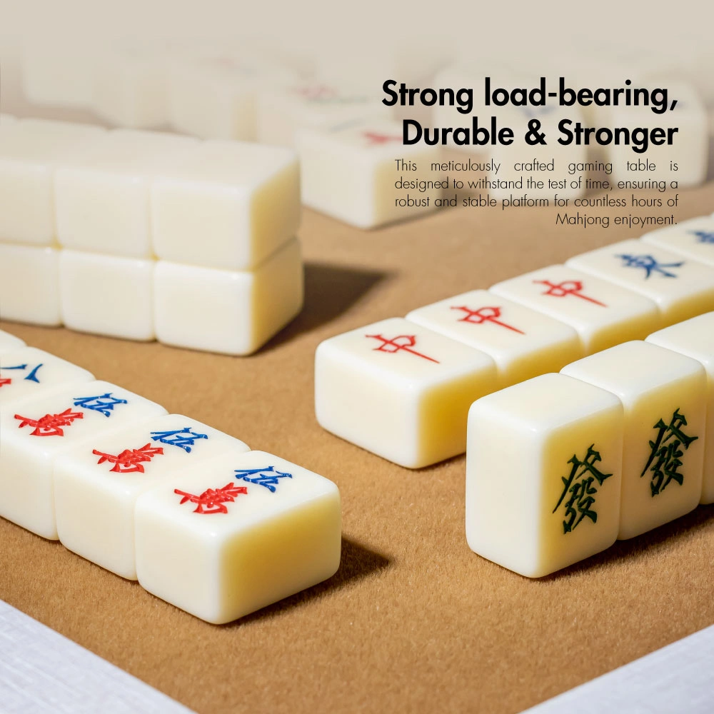 HOUZE - Zen Suede Mahjong Table 2 Color - Wooden | Foldable | Unique | Durable