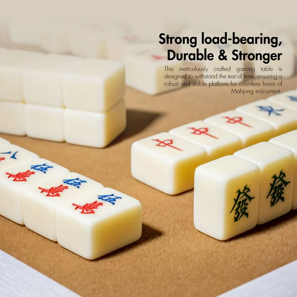 HOUZE - Zen Suede Mahjong Table 2 Color - Wooden | Foldable | Unique | Durable