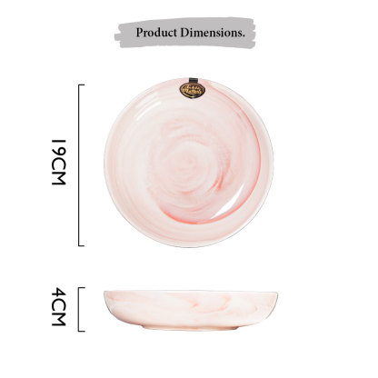 Marble Rose - 7 inch Coupe Plate