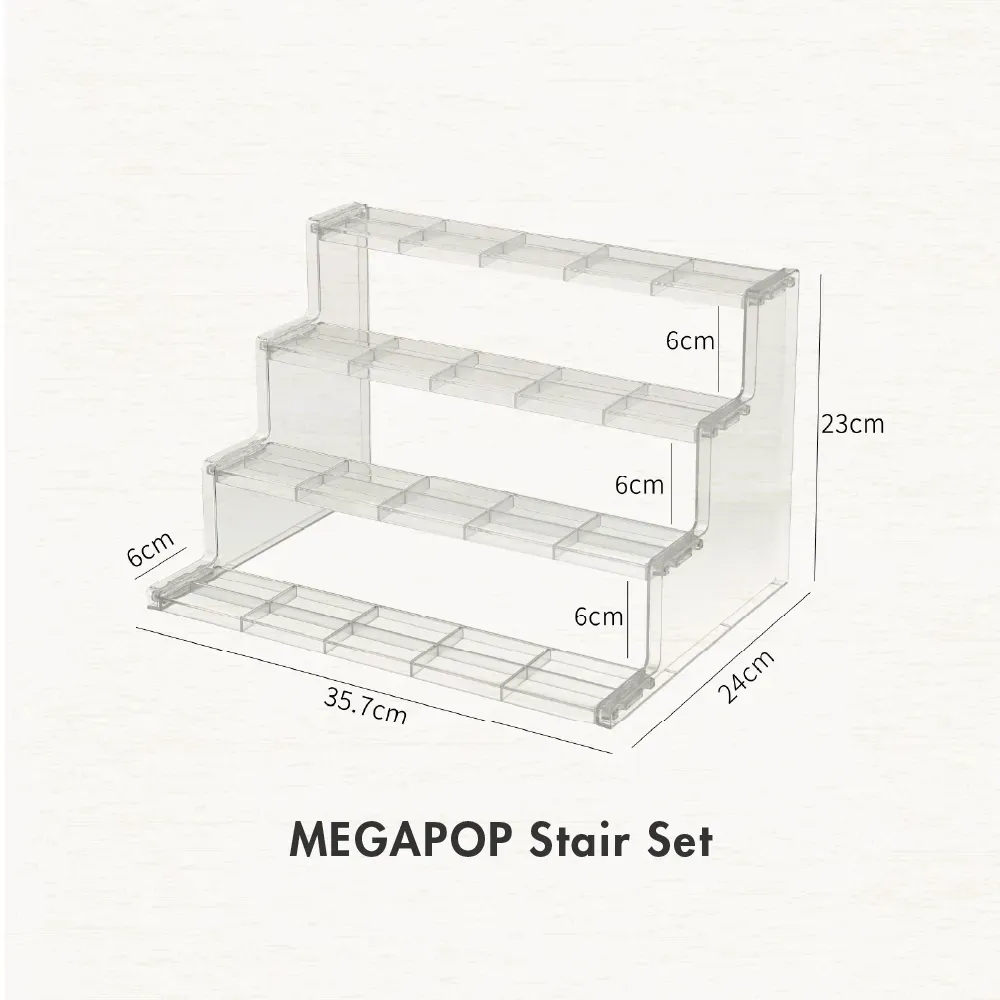 [HOUZE] MegaPop Display Cabinet Accessories | Shelf Divider, Display Cubes & Ladder Stand