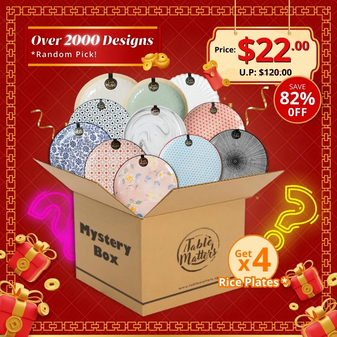 $22 4PCS MYSTERY BOX (Worth $120) - 4x Rice Plates (Randomised)