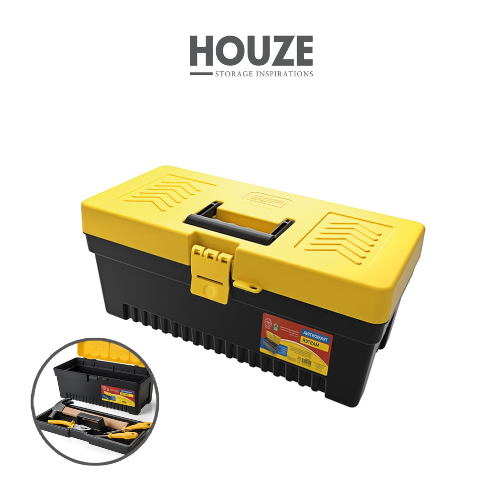 13 Inch Plastic Tool Box with Plastic Tray Removable