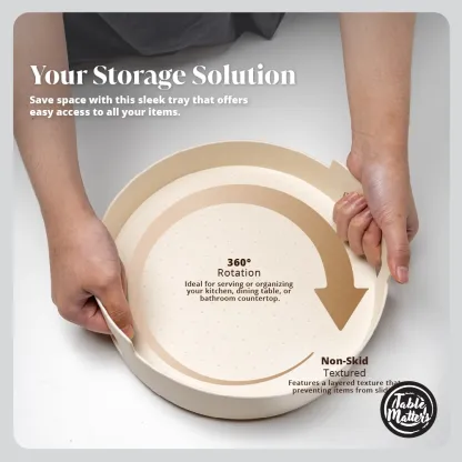 Pivot Lazy Susan 10 inch Turntable Tray - Cream