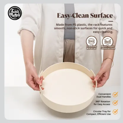 Pivot Lazy Susan 10 inch Turntable Tray - Cream